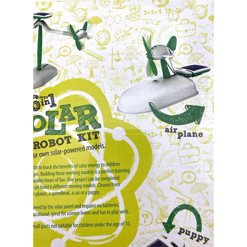 Solar Robot Kit 6 Toys in 1 by VIBE Essential  STEM Homeschool NEW in Sealed Box